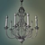 Elegant Wire Chandelier 3D model small image 2