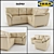 Modern Comfort: IKEA BЁRBU Sofa 3D model small image 1