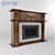 Italian Carved Fireplace: Exquisite Elegance 3D model small image 1