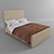 Stylish Nail-trimmed Bed 3D model small image 2