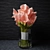 Elegant Pink Calla Lily Bouquet 3D model small image 1