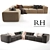 RH Fulham Custom Sectional - Realistic Model 3D model small image 1