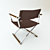 Luxury Dark Brown Directors Chair 3D model small image 2