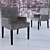 Elegant Velvet Arm Chair 3D model small image 1