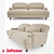 De Padova Raffles - Stylish Two-Seater Sofa 3D model small image 1