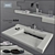 Concrete Ada Jes Sink w/ Jado Faucet 3D model small image 1