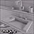 Concrete Ada Jes Sink w/ Jado Faucet 3D model small image 3