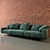 Modern Discovery: Stylish 3-Seater Sofa 3D model small image 2