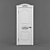 Elegant MDF Door with Embossed Design 3D model small image 1