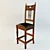 Mahogany Leather Bar Stool: Exclusive Handcrafted Design 3D model small image 1