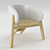 Branca Lisboa Curva Chair: Sleek 3D Model Design 3D model small image 1