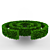 Enchanting Hedge Maze: 560cm Diameter, 85cm Height 3D model small image 1