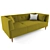 Retro Chic Capitone Sofa 3D model small image 1