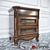 Sleek Bedside Table 3D model small image 1