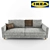 Modern Comfort: Ikea Karlstad Sofa 3D model small image 1