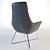 Rossmoor Modern Leather Lounge Chair 3D model small image 2