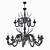 Luxurious Leucos Belzebu Chandelier - 18-Light 3D model small image 1