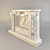 Elegant White Marble Fireplace 3D model small image 2