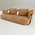 Modern Thonet Sofa: Timeless Elegance! 3D model small image 1