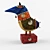 Egyptian Ceramic Bird Figurine 3D model small image 1