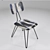 Handcrafted Diesel Overdyed Chair 3D model small image 1