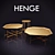 Elegant Octagon Dining Table 3D model small image 1