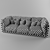Modern Leather Sofa 3D model small image 3
