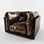 Luxury Leather Armchair 3D model small image 1