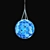 Mediterranean Blue Chandelier 3D model small image 1