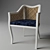 Contemporary Cane Wicker Side Chair 3D model small image 3