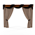 Classic Style Curtains 3D model small image 2