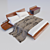 Title: Elegant Leather Bedroom Set 3D model small image 1