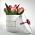 Elegant Tulip Gift Box 3D model small image 1