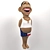 Obama Doll: 36 cm Size 3D model small image 1