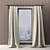 Sleek Window Drapes 3D model small image 1