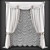 Elegant Classic Curtains 3D model small image 1