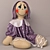 Handcrafted Doll with Hair and Fur 3D model small image 1