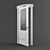 Elegant Glass-panelled K-71GF Door 3D model small image 2