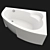 Ravak Asymmetric: Luxurious Asymmetrical Bathtub 3D model small image 2