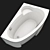 Ravak Asymmetric: Luxurious Asymmetrical Bathtub 3D model small image 3