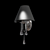 Elegant Black Wall Sconce 3D model small image 1