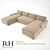 Restoration Hardware Maxwell U-Chaise Sectional 3D model small image 1