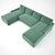 Restoration Hardware Maxwell U-Chaise Sectional 3D model small image 3