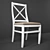 Elegant Upholstered Dining Chair 3D model small image 1