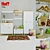 Oslo Hallway Set with Mirror, Shoe Cabinet & Bench 3D model small image 1