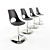 Sleek Shark Bontempi Chair 3D model small image 1