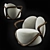 Hug by Giorgetti: Versatile Fabric Options 3D model small image 1