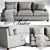 Barbara Barry Loose Back Sofa 3D model small image 1