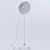 Modern Plastic and Metal Floor Lamp 3D model small image 2