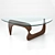 Sleek Marvel Walnut Coffee Table 3D model small image 1